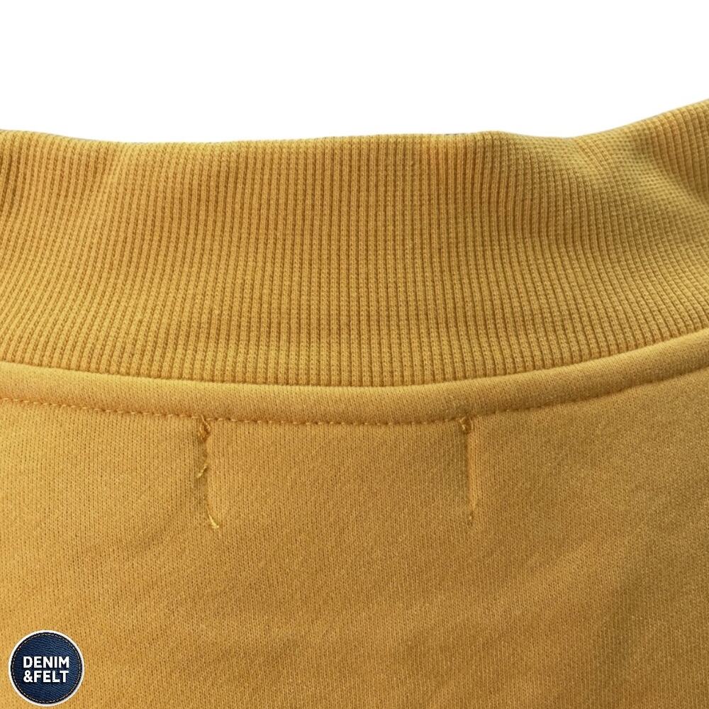 NEW PARKE Hometown Varsity Mockneck Sweatshirt Apricot White Oversized Cozy - Picture 7 of 11
